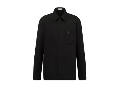 Dior CD Icon Embroidery Shirt Cotton Gabardine "Black"