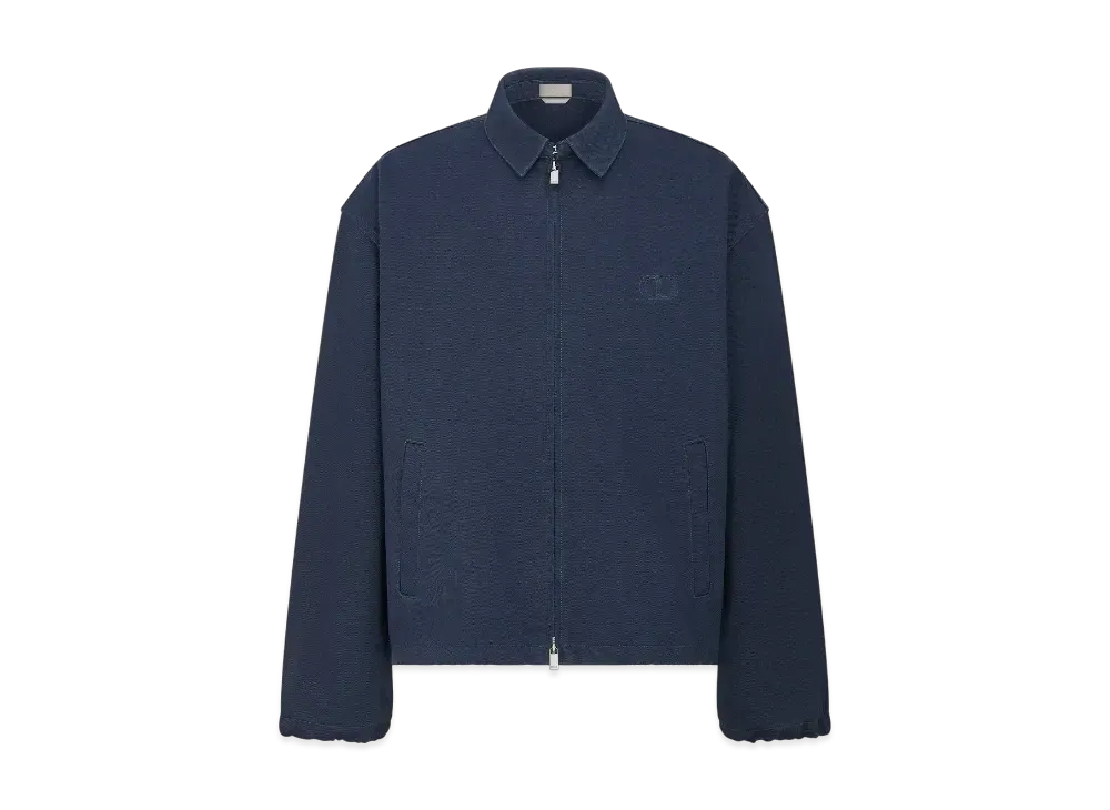 Dior Men's CD Icon Zipped Jacket Cotton Twill "Navy Blue"