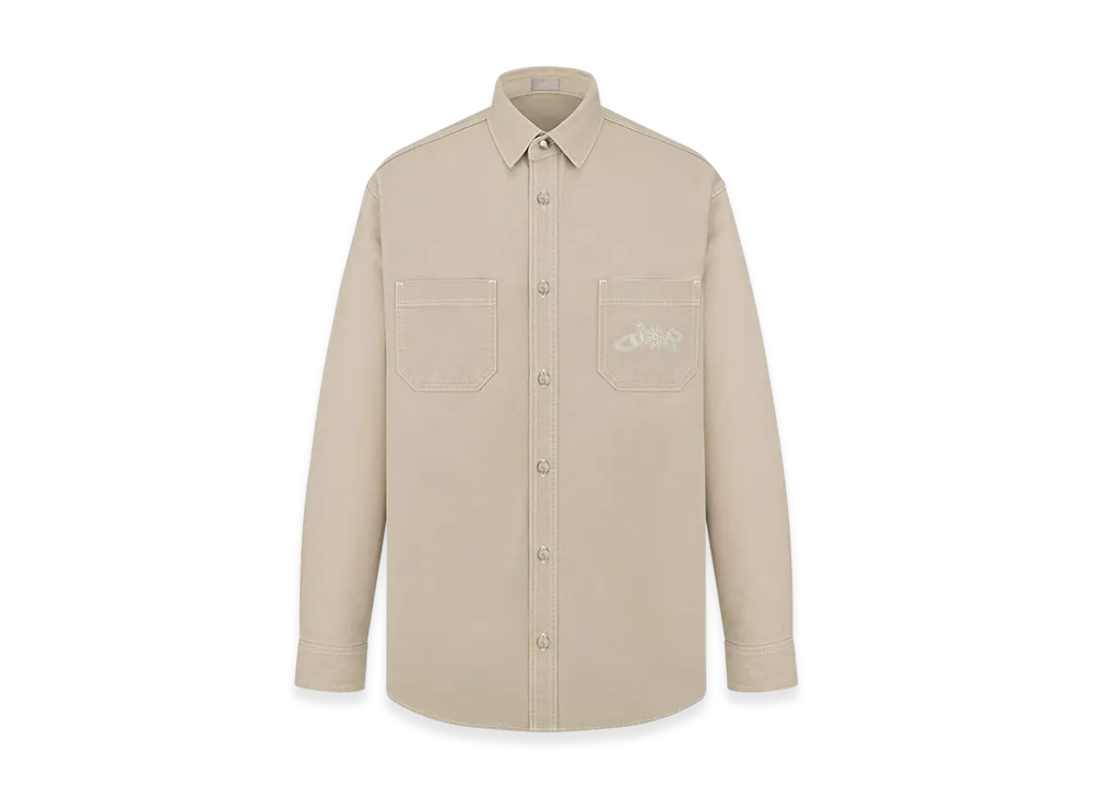 Dior x Lewis Hamilton Shirt in Cotton "Beige"