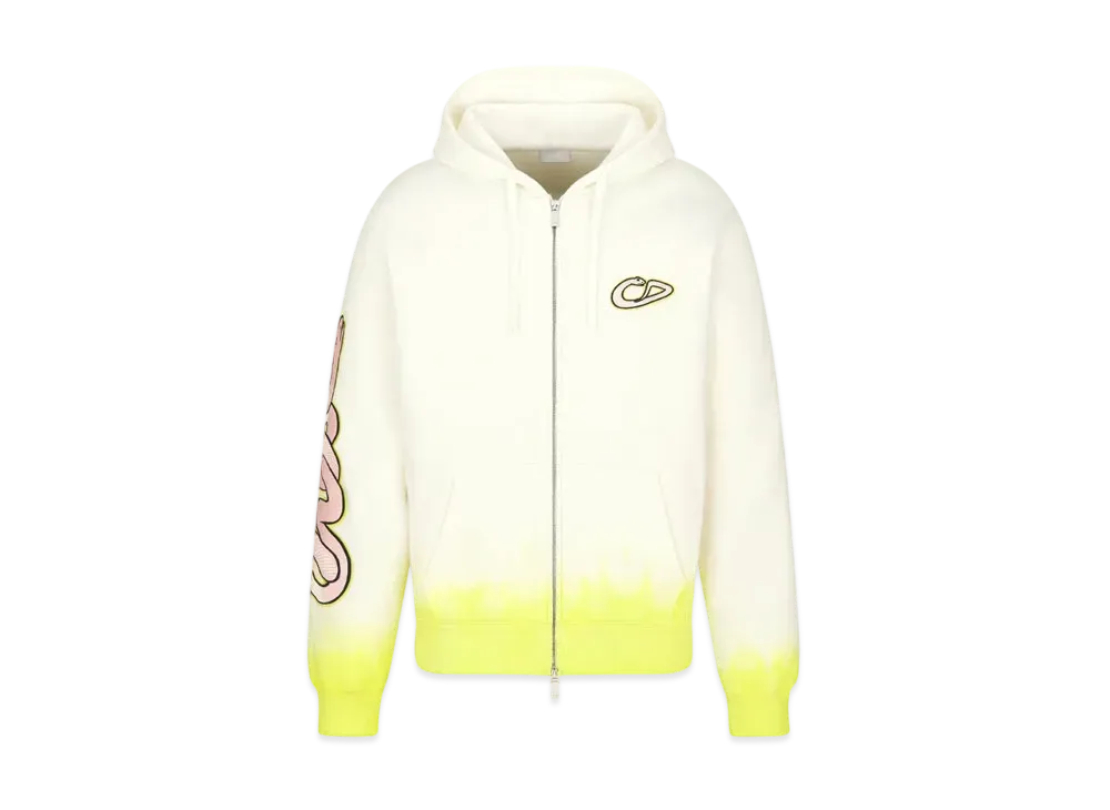 Dior x KAWS Hooded Sweatshirt Cotton Fleece "White/Yellow"
