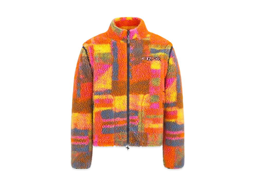 Dior x LEWIS HAMILTON Zipped Jacket with Removable Sleeves Technical Fleece "Multi Color"