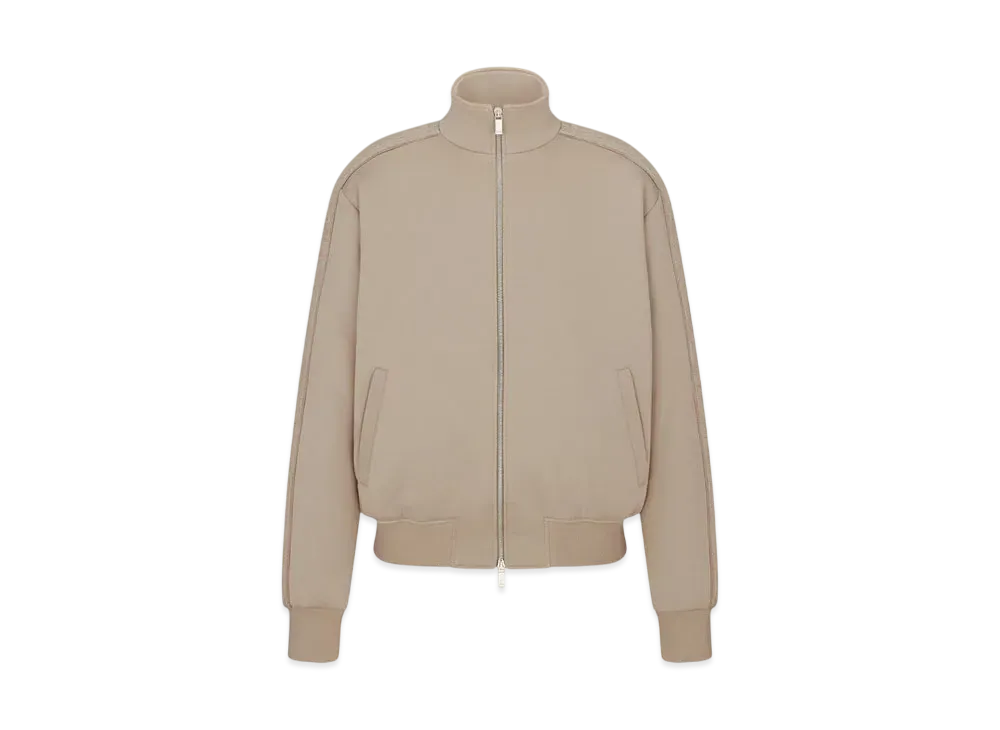 Dior Men's Oblique Track Jacket Cotton-Blend Jersey "Beige"