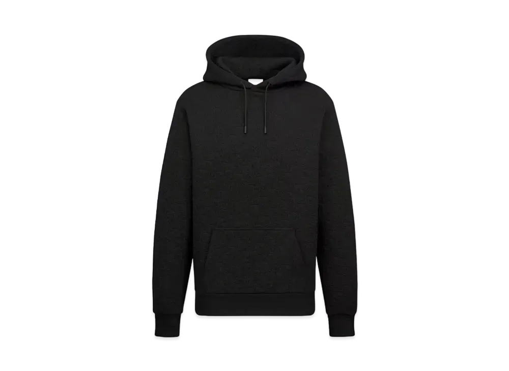 Dior Oblique Hooded Sweatshirt Cotton Blend Jersey "Black"