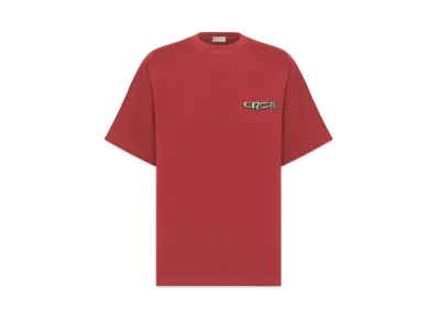Dior x LEWIS HAMILTON T-Shirt Oversized Fit Cotton Jersey "Red"