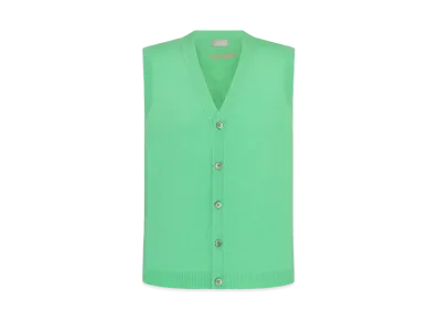 Dior x LEWIS HAMILTON Sweater Vest Wool and Cashmere Jersey "Green"