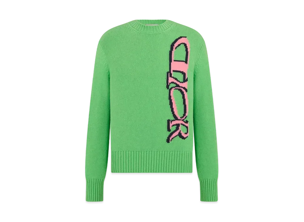 Dior x LEWIS HAMILTON Sweater Virgin Wool and Cashmere Intarsia "Green"