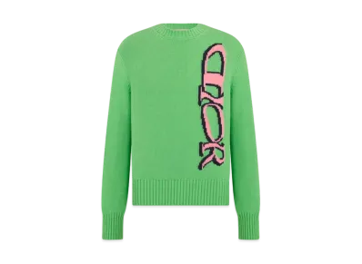 Dior x LEWIS HAMILTON Sweater Virgin Wool and Cashmere Intarsia "Green"