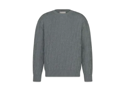 Dior Sweater Dior Oblique Cotton Blend Jacquard "Gray"