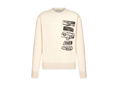 Dior Archives Labels Sweater Wool Jersey "White"