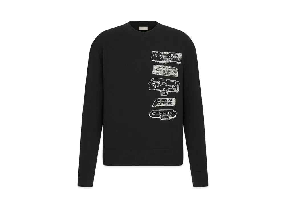 Dior Archives Labels Sweater Wool Jersey "Black"