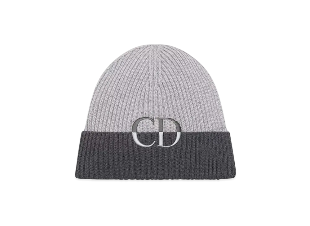 Dior CD Icon Beanie Virgin Wool Knit "Gray/Anthracite Gray"