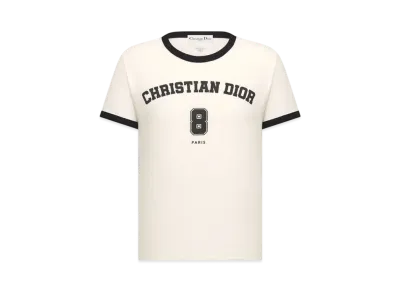 Dior T-Shirt Cotton and Linen Jersey Japan Exclusive "White/Black"