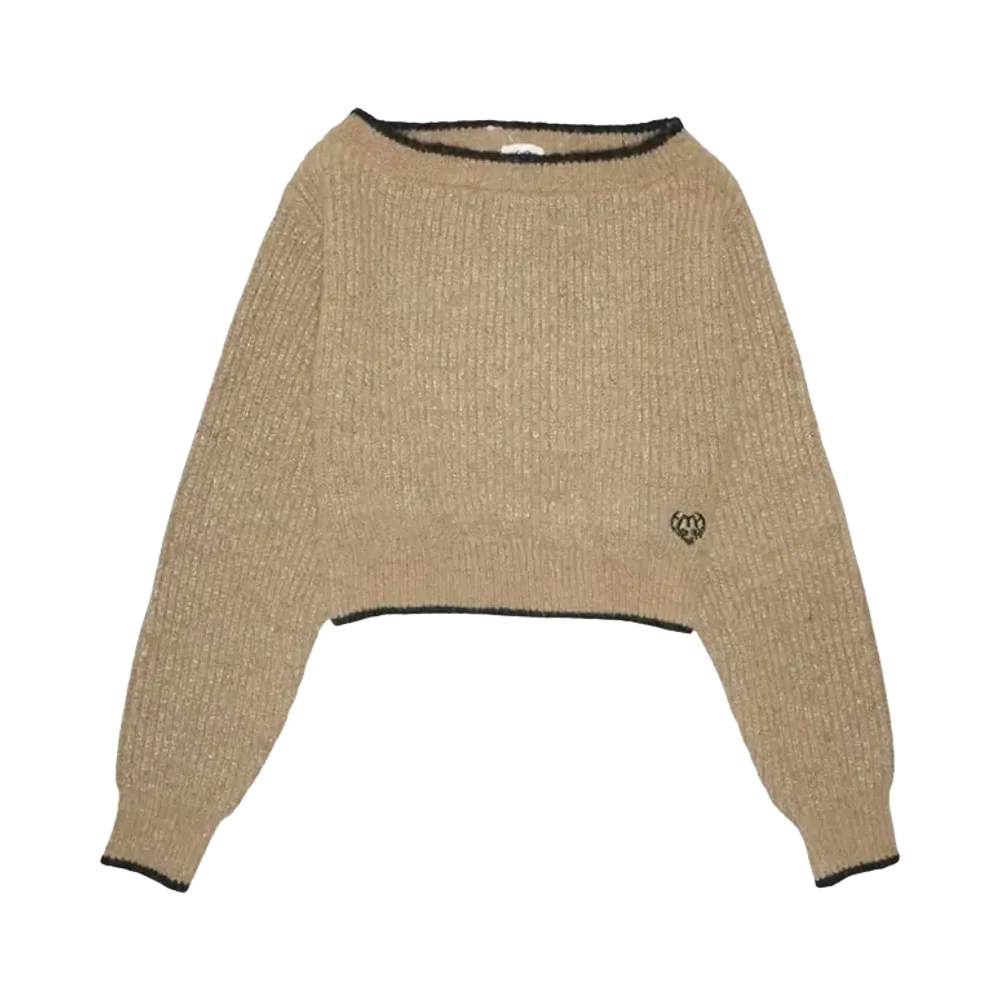 HTH off shoulder knit "BEIGE"