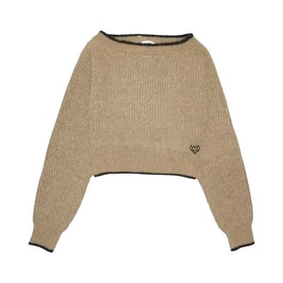 HTH off shoulder knit "BEIGE"