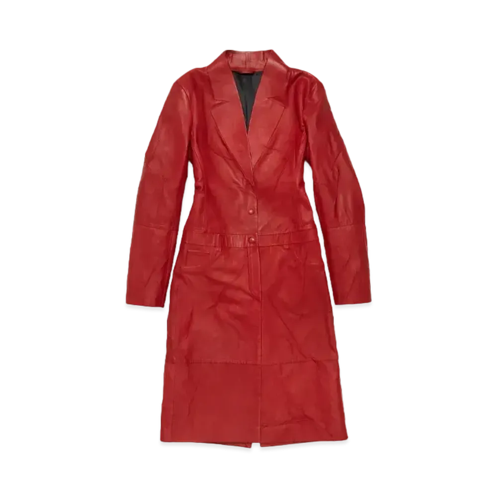 Acne Studios Leather Coat "Red"