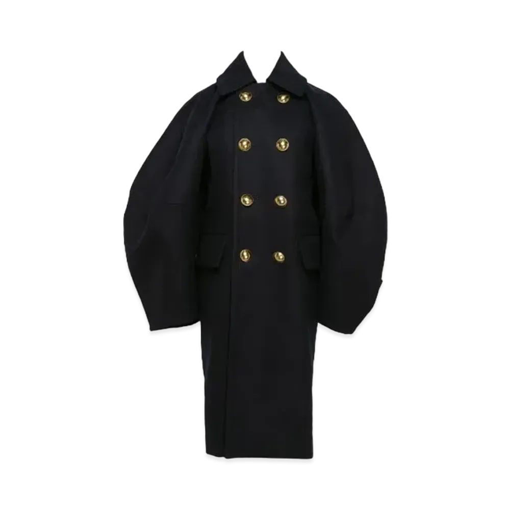 sacai Wool Melton Coat "Dark Navy"