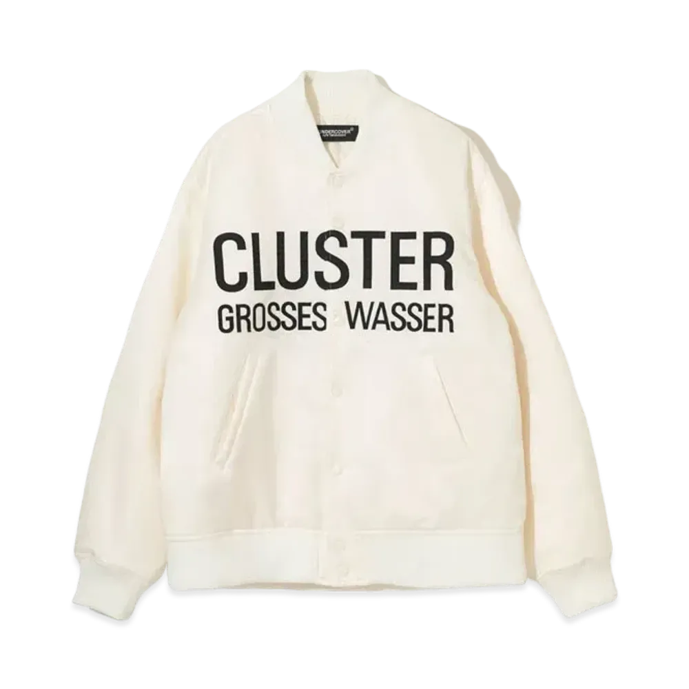 UNDERCOVER Satin Stadium Jumper "White"