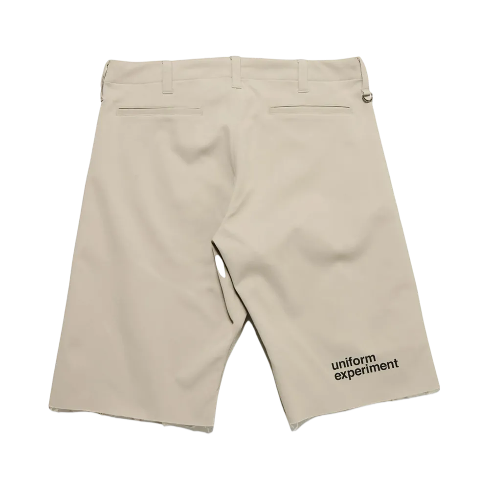 uniform experiment High Stretch Pique Cut Off Shorts "Beige"