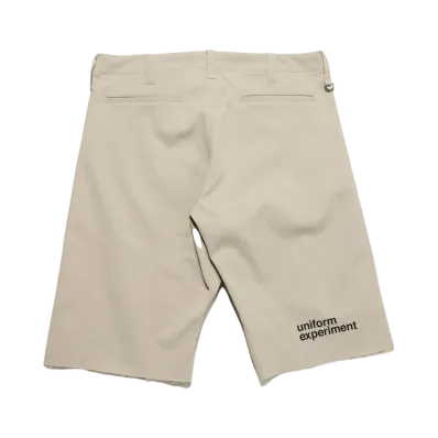 uniform experiment High Stretch Pique Cut Off Shorts "Beige"