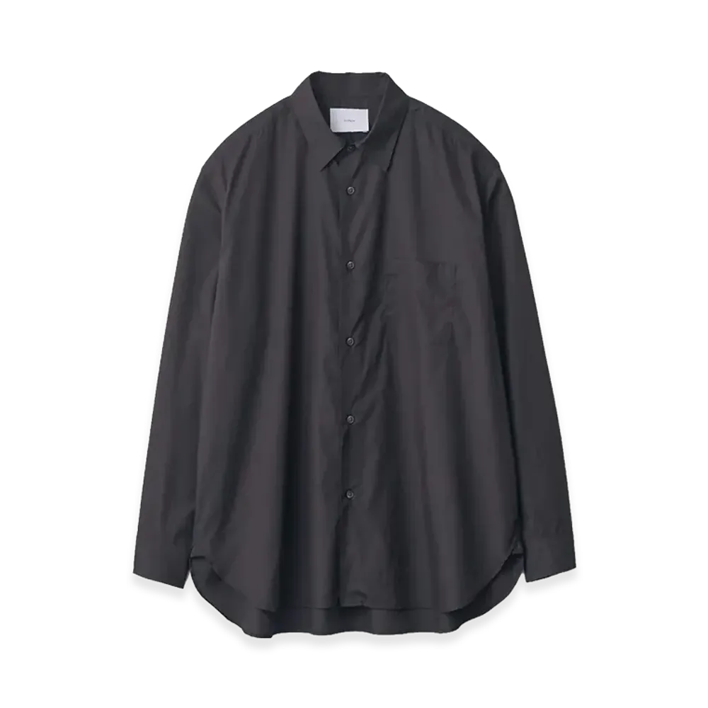 ssstein Pima Cotton Oversized Regular Collar Shirt "Black"