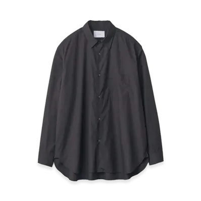 ssstein Pima Cotton Oversized Regular Collar Shirt "Black"