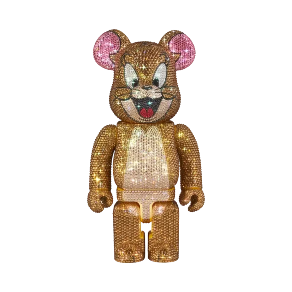 MEDICOM TOY "BEARBRICK" Crystal Decorate Jerry (Classic Color) 400% (Tom And Jerry)