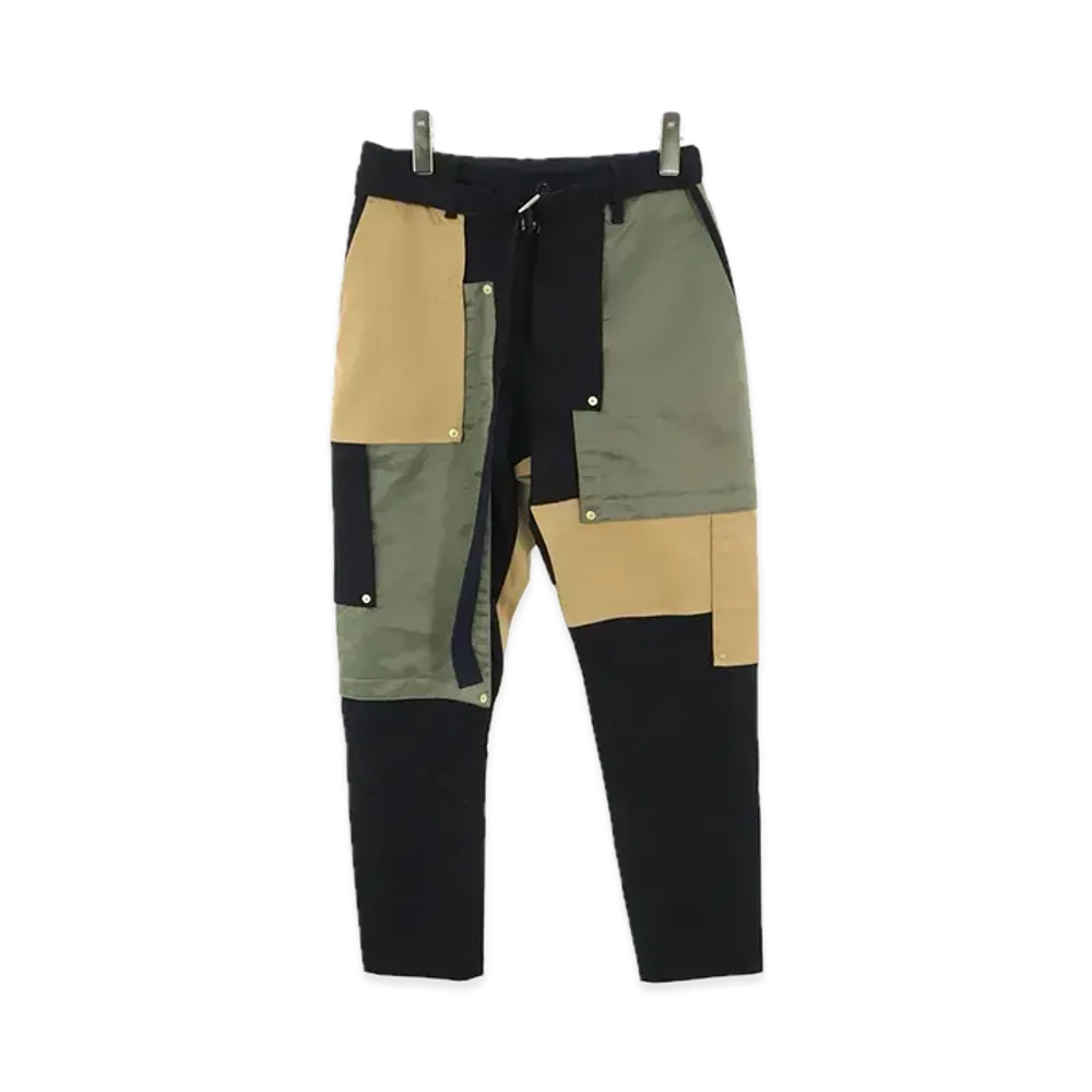 サカイ 20AW ファブリック コンボ パンツ "カーキ"