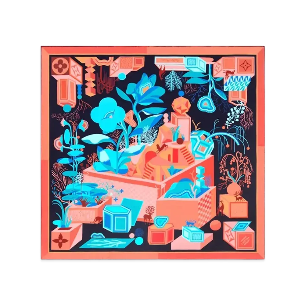 Louis Vuitton Malles Monde Square 90 "Orange"