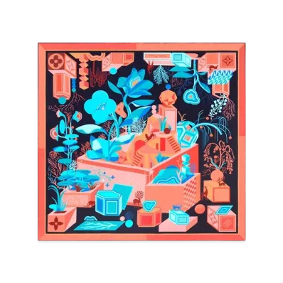 Louis Vuitton Malles Monde Square 90 "Orange"