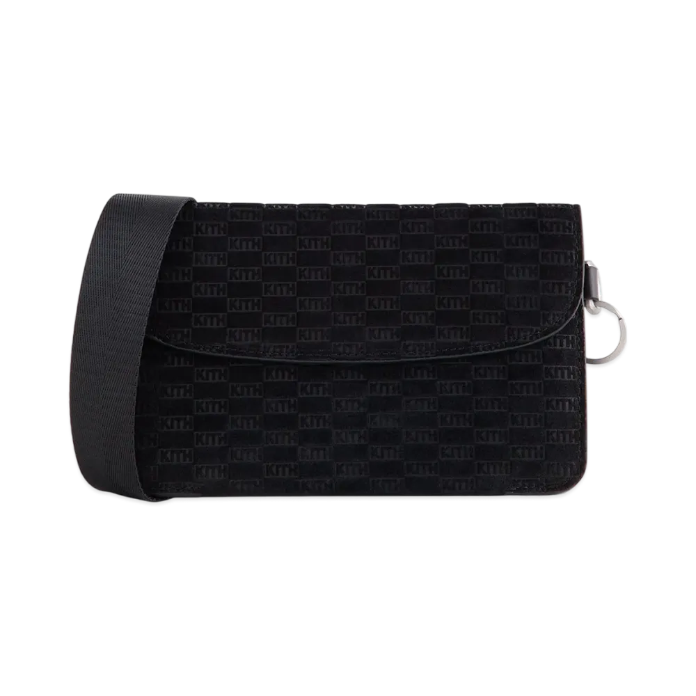 Kith Monogram Suede Envelope K20 Bag "Black"