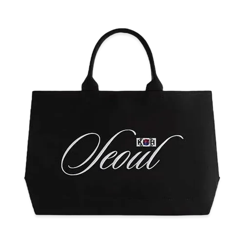 Kith Seoul Canvas Tote Bag "Black"