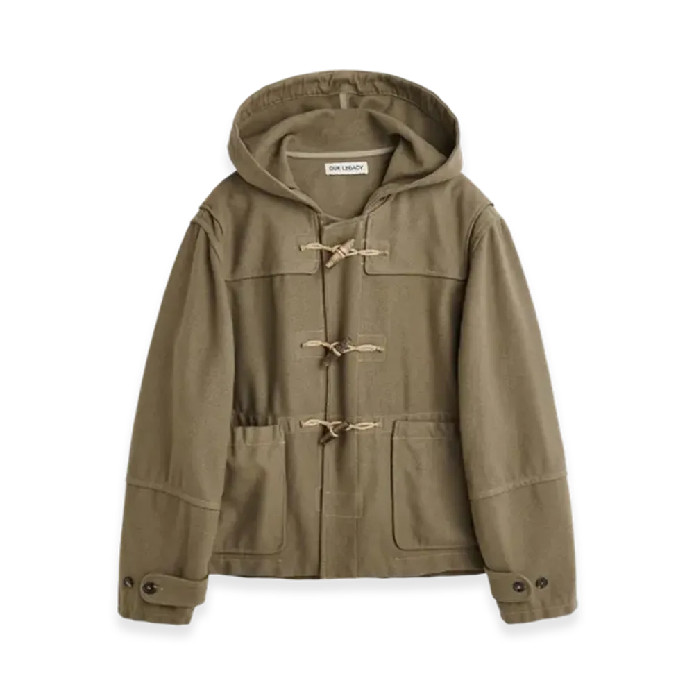 OUR LEGACY Bath Wool Cropped Duffel "Peafowl"