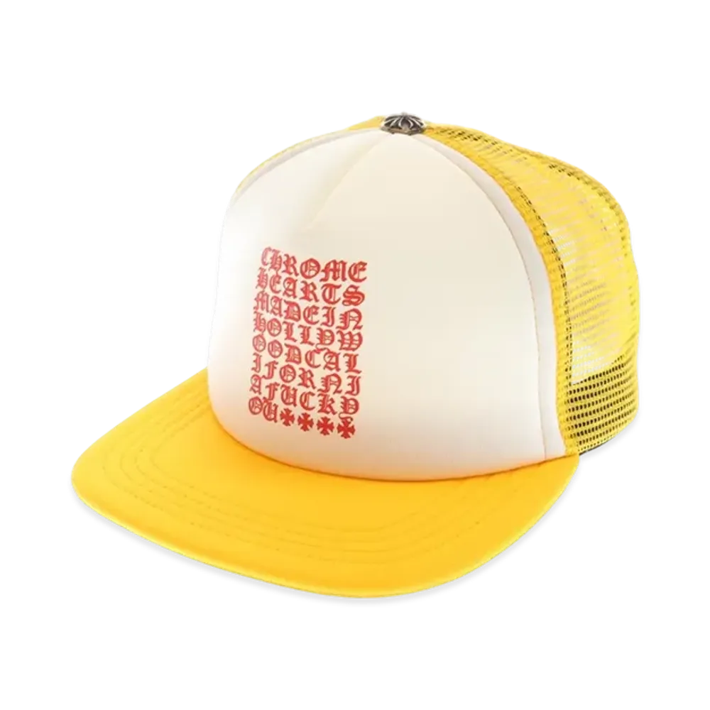 Chrome Hearts Chrome Hearts Eye Chart Tracker Cap "Orange"