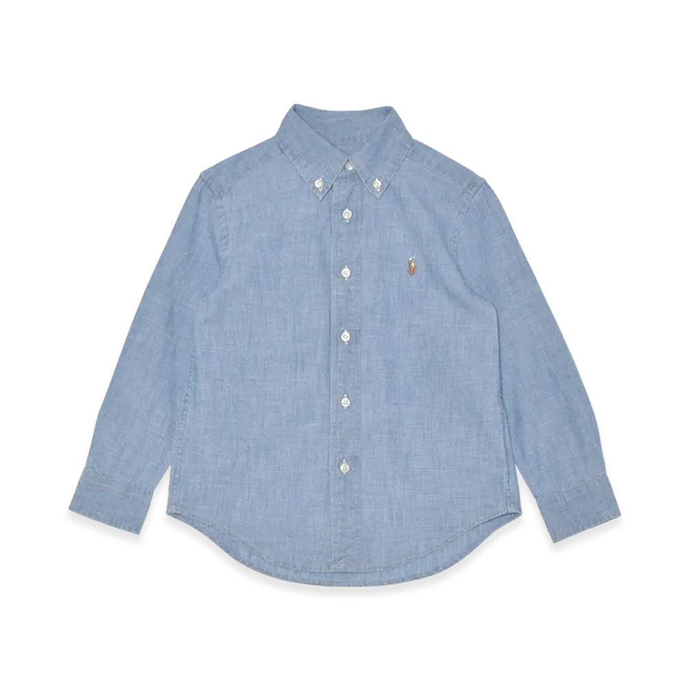 Polo Ralph Lauren Cotton Chambray Shirt Kids "Blue"