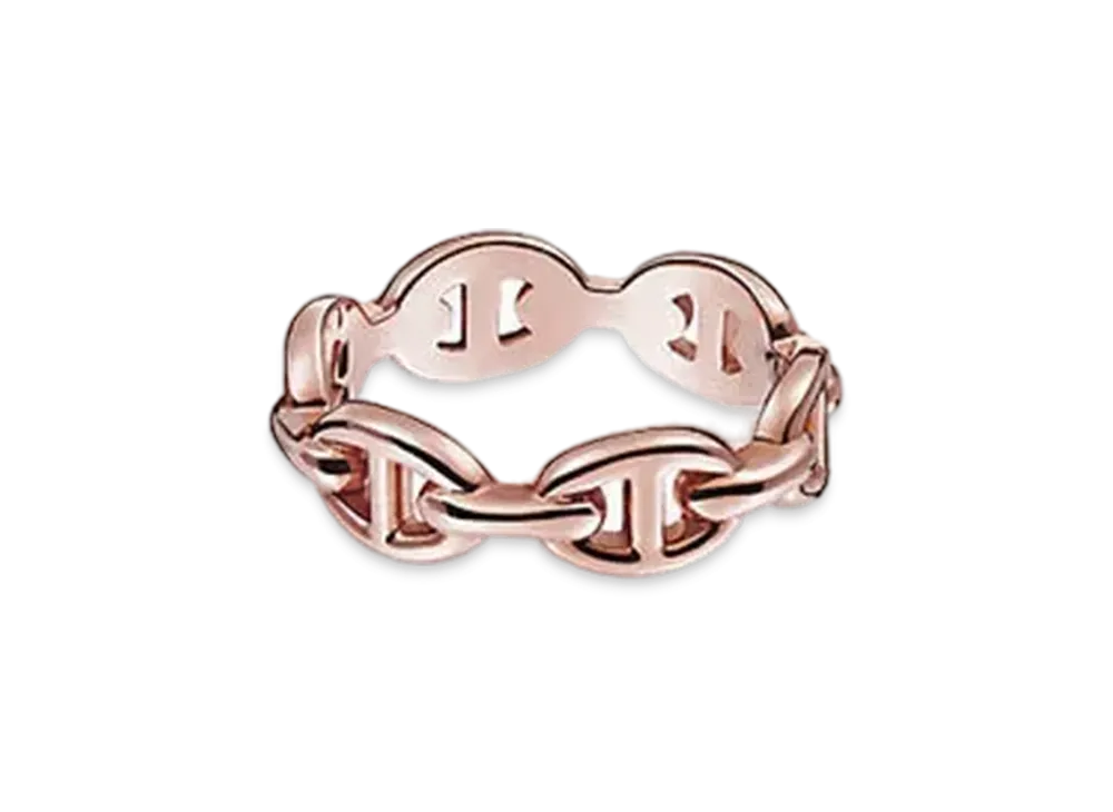 Hermes Chaine D'ancre Enchainee Ring PM "Rose Gold"