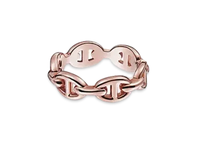 Hermes Chaine D'ancre Enchainee Ring PM "Rose Gold"