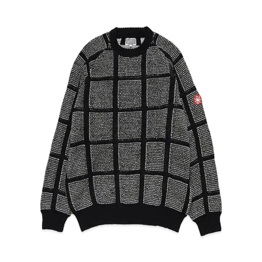 Cav Empt (C.E) GRID LOOSE WAFFLE KNIT "Black"