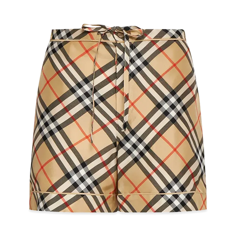 Burberry Women's Printed Silk Shorts "Beige"