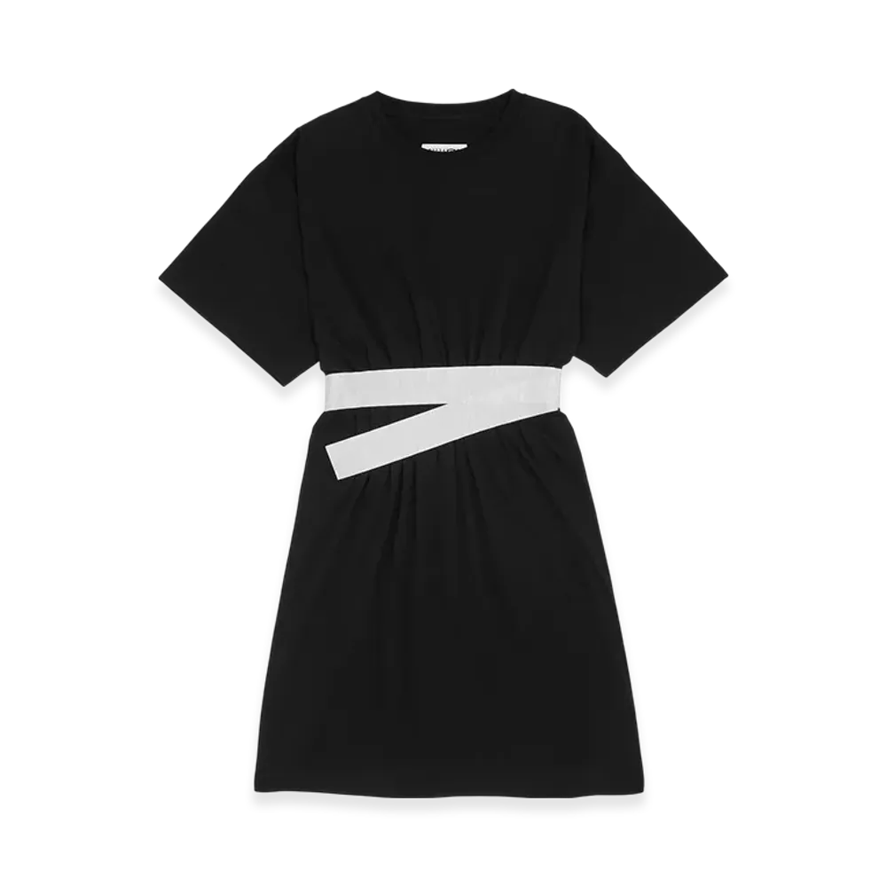 MM6 Maison Margiela Women's Taped Jersey Mini Dress "Black"