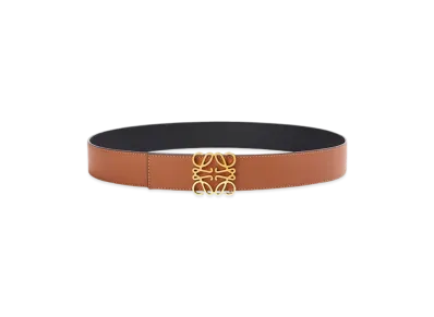 LOEWE Reversible Anagram Belt "Tan/Black/Gold"