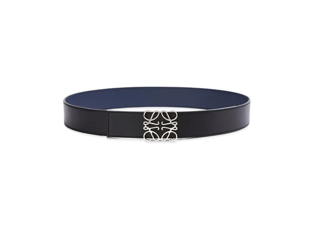LOEWE Reversible Anagram Belt "Ocean/Black/Palladium"