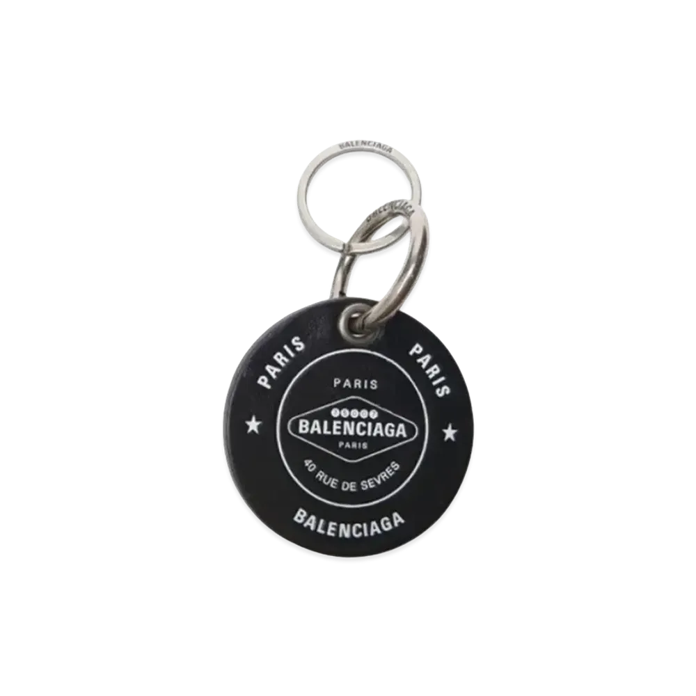 BALENCIAGA Casino Round Key Holder "Black"
