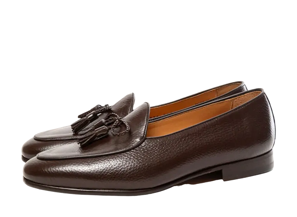 Berwick Tassel Loafer HO254 Grained Leather "Dark Brown" 5154CISGDB
