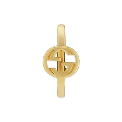 GUCCI Interlocking Double G 18K Single Earrings "Gold"