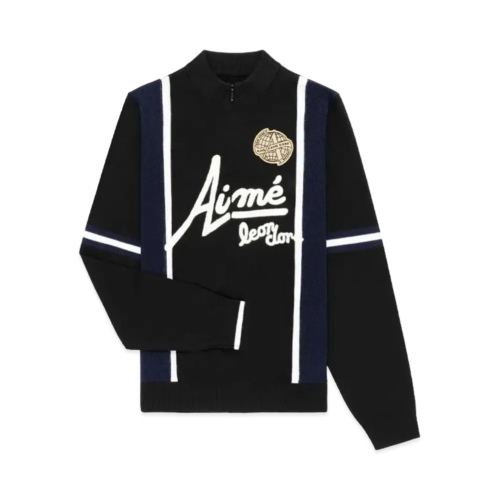 Aime Leon Dore Knit Long-Sleeve Cycling Jersey "Black"