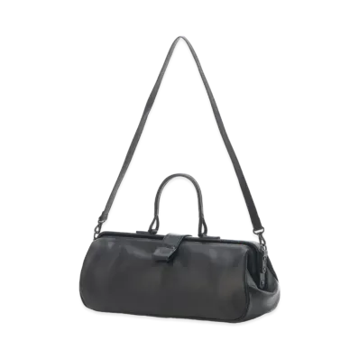 Yohji Yamamoto MAT CALF DULLES HAND BAG "Black"