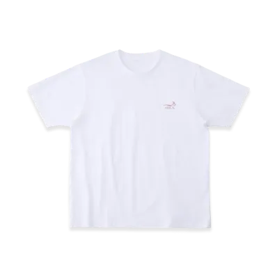 FEELS. One Point Logo Stitch T-Shirt "White/Light Pink"