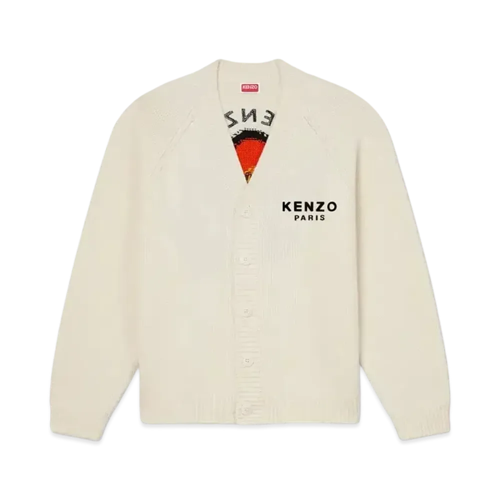 KENZO 'POP' Wool Cardigan "Off White"