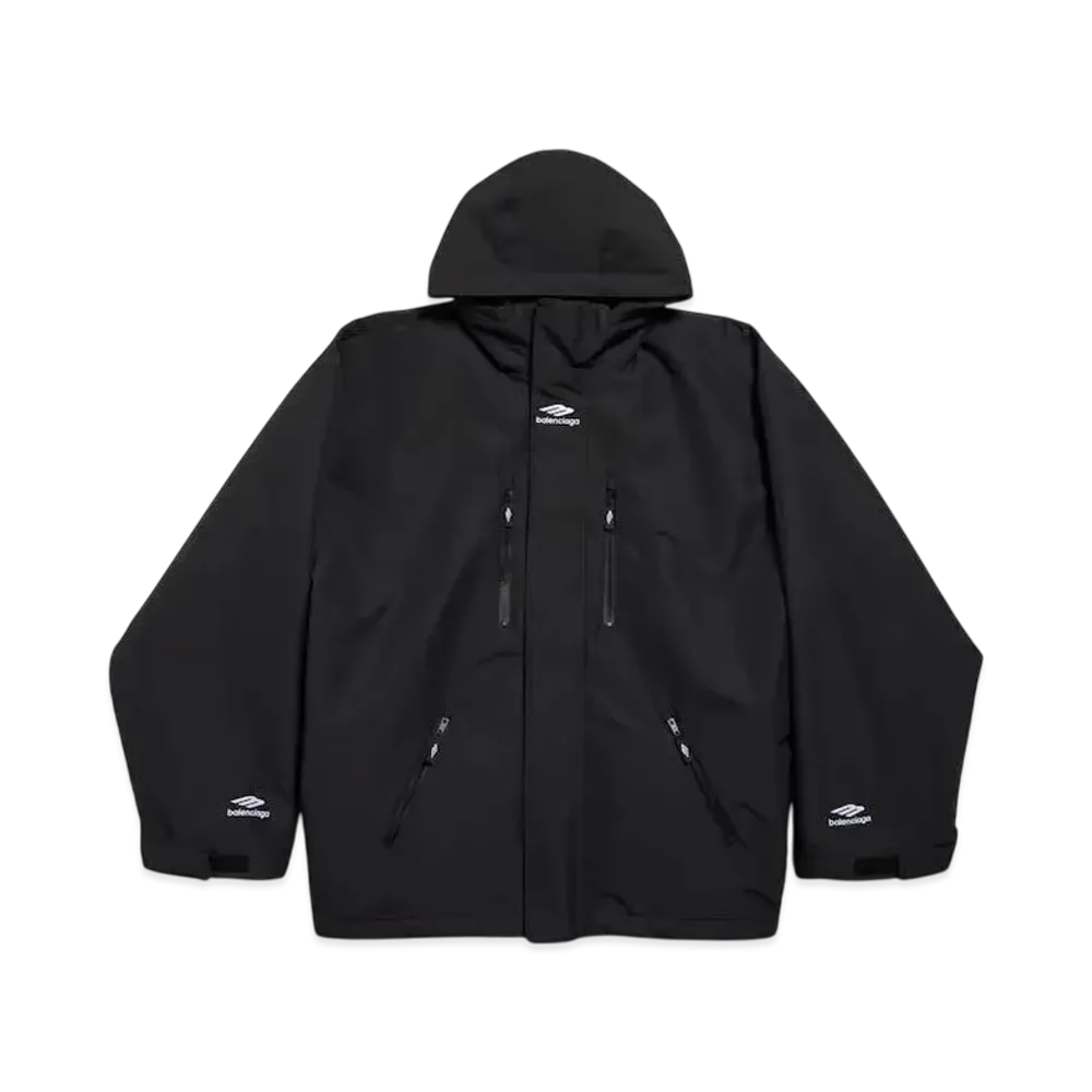BALENCIAGA Men's 3B Sports Icon Ski Parka "Black"