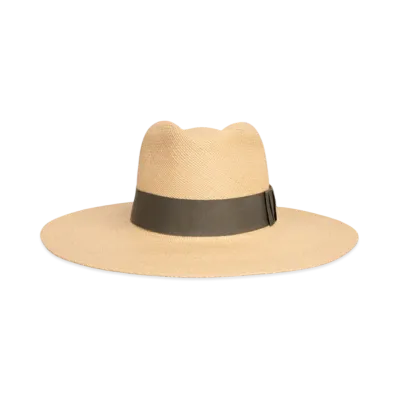 CELINE Triomphe Panama Hat in Straw "Natural/Clay Kaki"